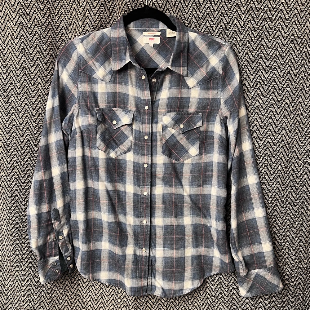 Vintage Levi’s Pearl Snap Plaid Shirt